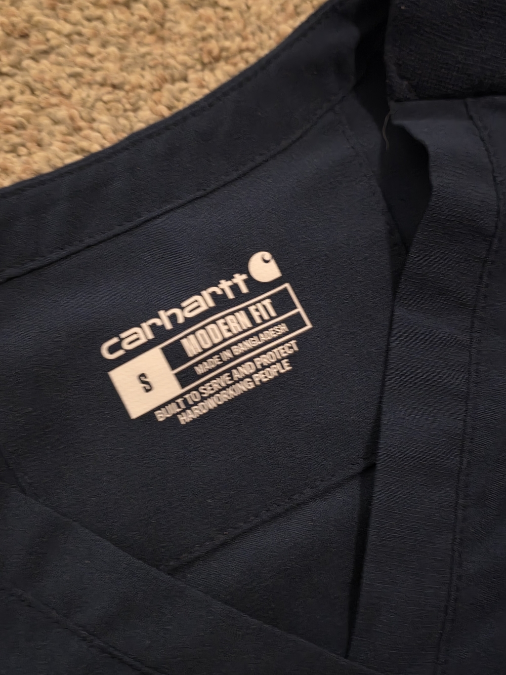 Carhartt Navy Scrub Top & Jogger Set - Picture 4 of 5